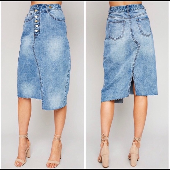 Fernweh Boheme Dresses & Skirts - ASYMMETRICAL Denim Skirt